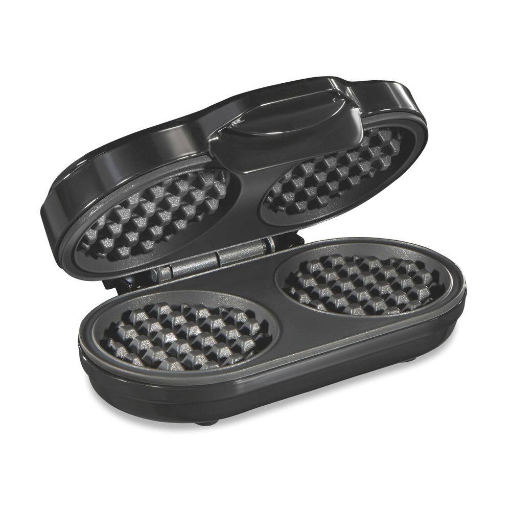 Proctor Silex 700 W 2-Waffle Black Petite American Nonstick Waffle Maker 26102