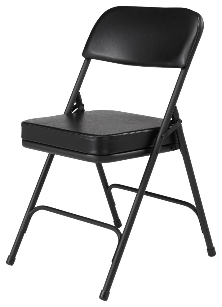 NPS 3200 2 quotVinyl Upholstered Double Hinge Folding Chair  Set of 2   Contemporary   Folding Chairs And Stools   by National Public Seating  Houzz