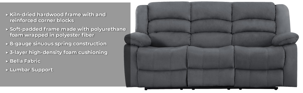 Callan Contemporary Microfiber Recliner 2 Piece Set   Transitional   Living Room Furniture Sets   by Luxuriant Furniture  Houzz