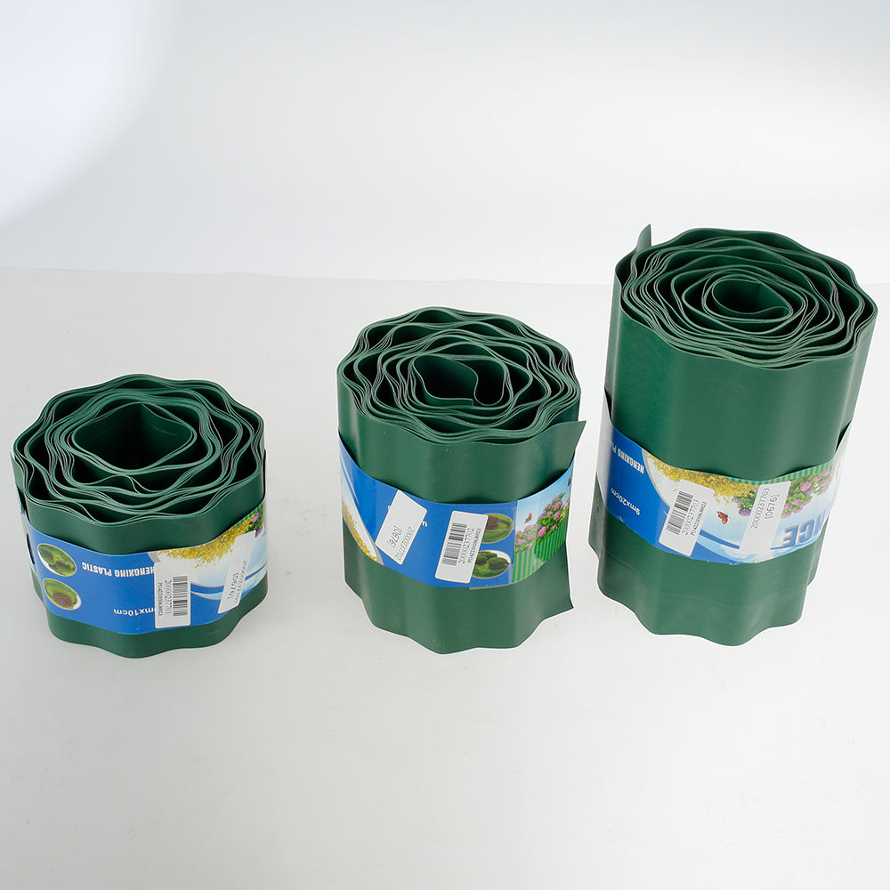 Willstar Plastic Lawn Edging Roll 9m x 20cm Flexible Garden Lawn Grass Edge PVC Garden Lawn Edging DIY Outdoors Garden Fence Flexible Garden Lawn Grass Edge