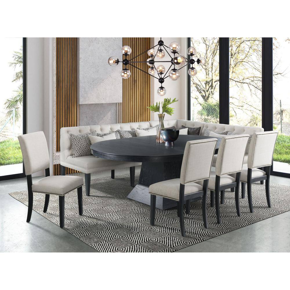 Mara 60 in. Oval Dining Table in Dark Oak Veneer DMD100DTTB