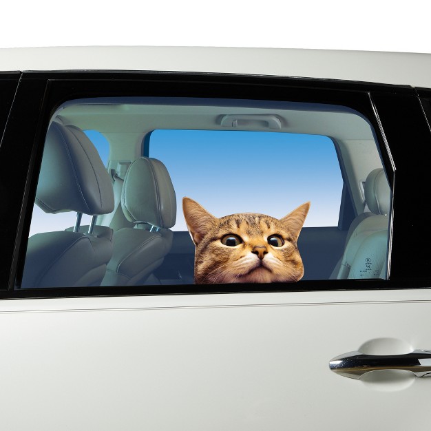 Collections Etc Whimsical Cat Face Vinyl Window Decal