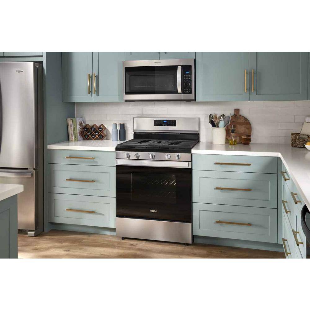 Whirlpool 30 in. 5.0 cu.ft. Gas Range with Air Fry in Fingerprint Resistant Stainless Steel WFG550S0LZ