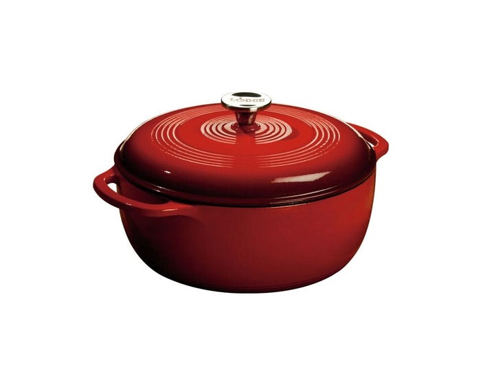 Lodge 6 Quart Red Dutch Oven EC6D43