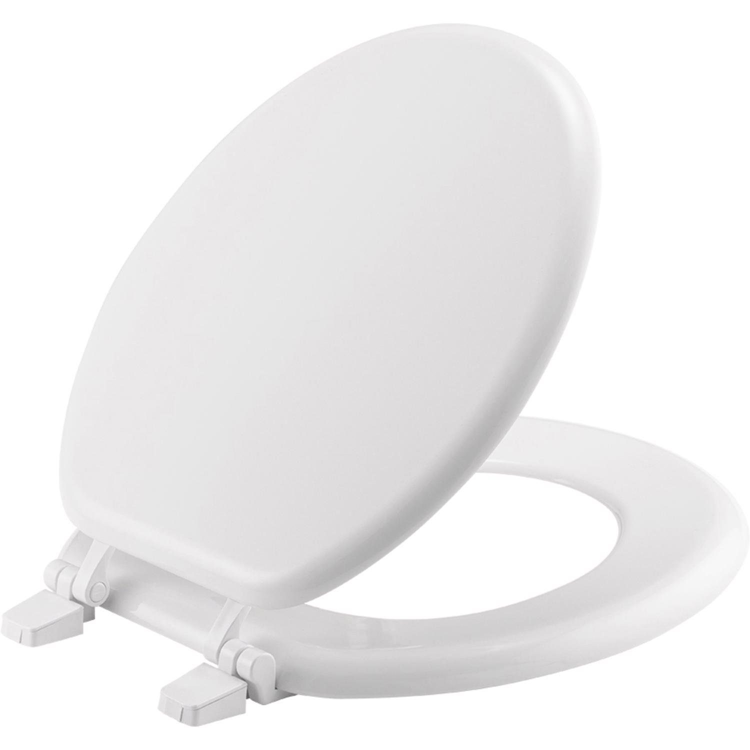 Mayfair by Bemis Round White Enameled Wood Toilet Seat