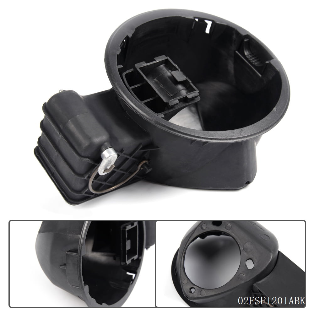 PIT66 Fuel Gas Filler Door Housing Pocket with Hinge Kit Fit for  04-08 Ford F150 F-150 black