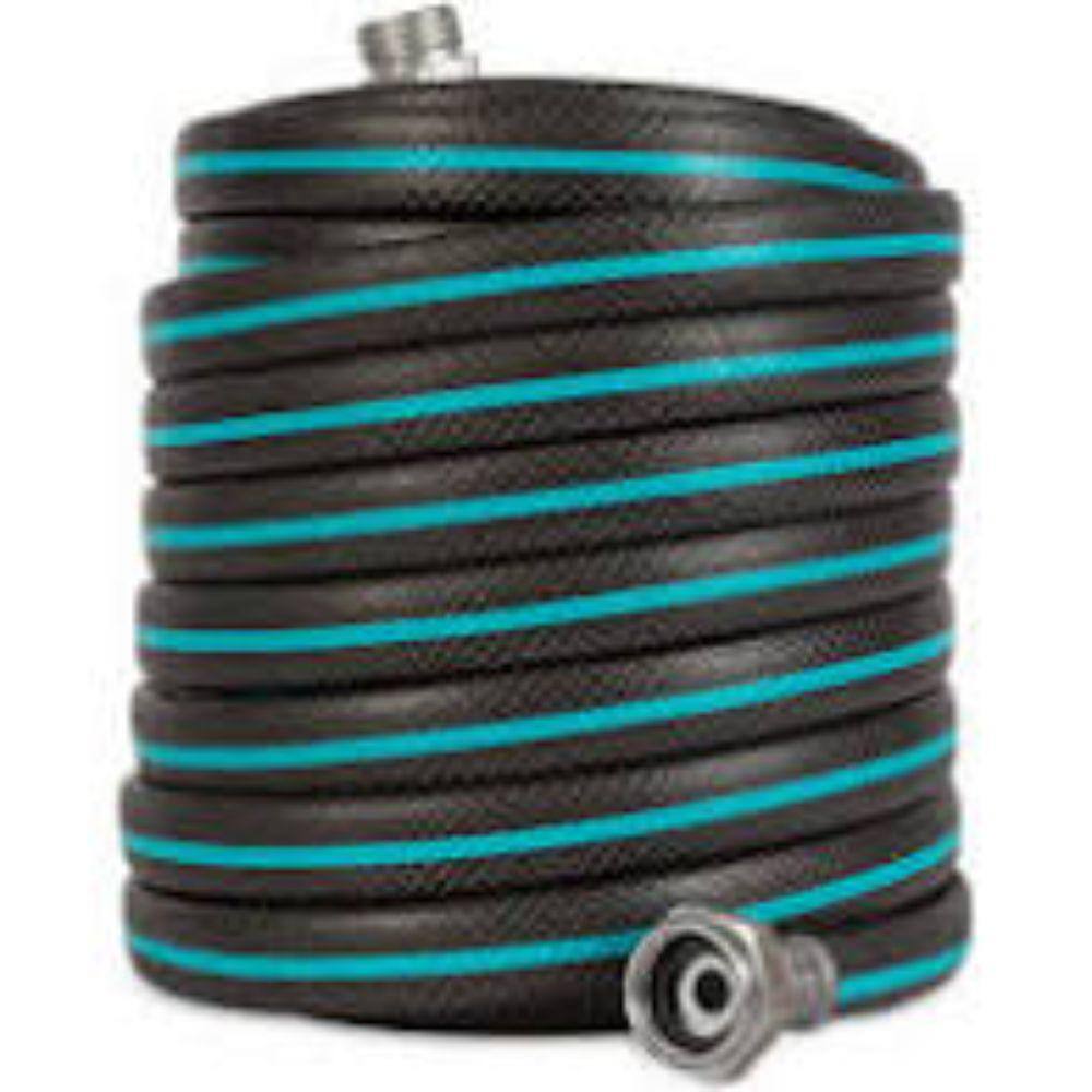 Gilmour 12 in. x 100 ft. Black Plastic Aquaarmor Hose 7012483