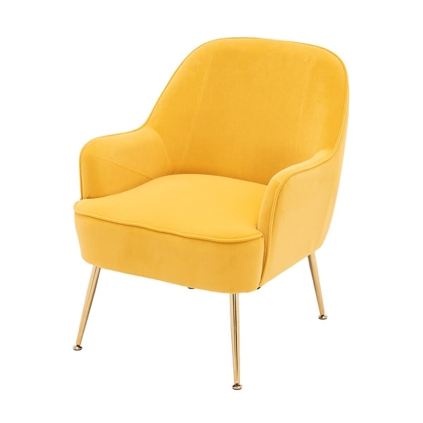 Modern Ergonomics Soft Velvet Fabric Material Accent Chair