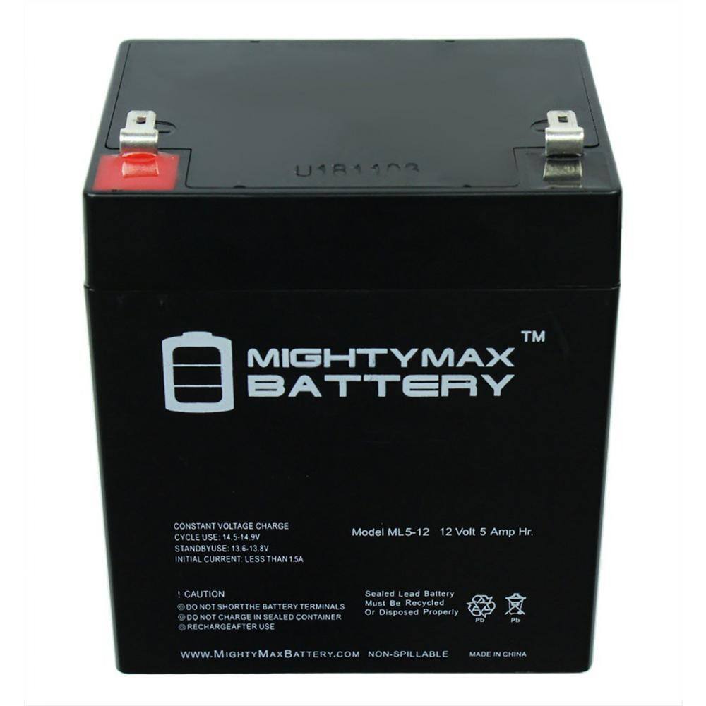 MIGHTY MAX BATTERY 12V 5AH SLA Battery Replacement for EB1250F2 ELB 1250A ML5-122676471