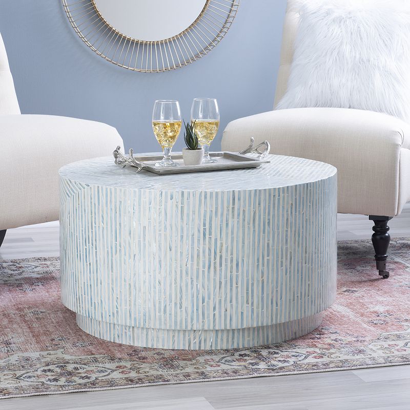 Linon Perrin Capiz Mosaic Coffee Table