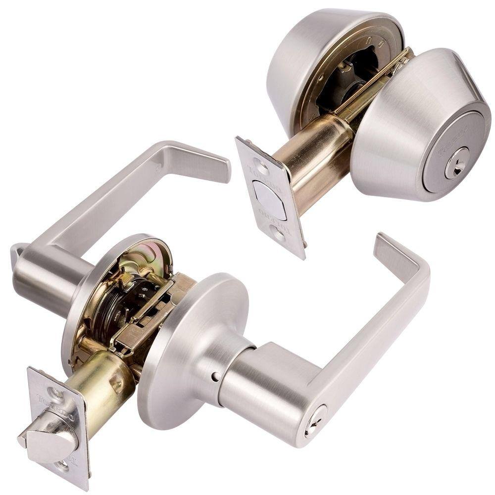 TOLEDO Double Cylinder Satin Nickel Keyed Entry Combination Set CV1501SEUS15