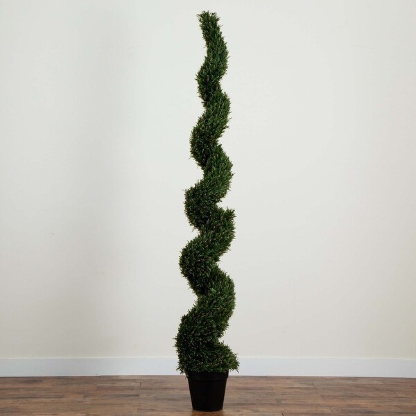 8' UV Resistant Rosemary Spiral Topiary Tree (Indoor/Outdoor)