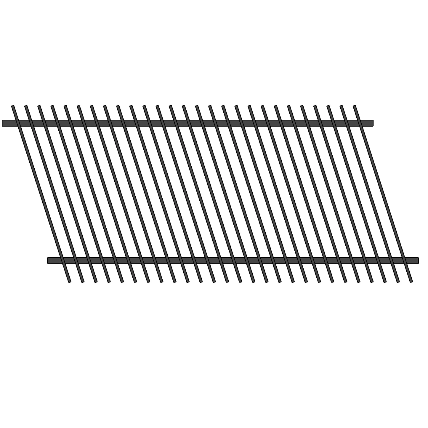 Rack able 3D privacy powder coated 2 rails aluminium metal blade garden slat fence panel 1200mm x 2400mm