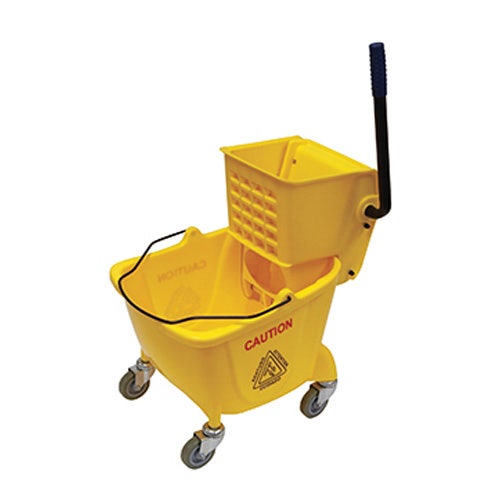 O-Cedar Commercial 96975 MaxiRough 32-Quart Mop Bucket and Wringer， Yellow