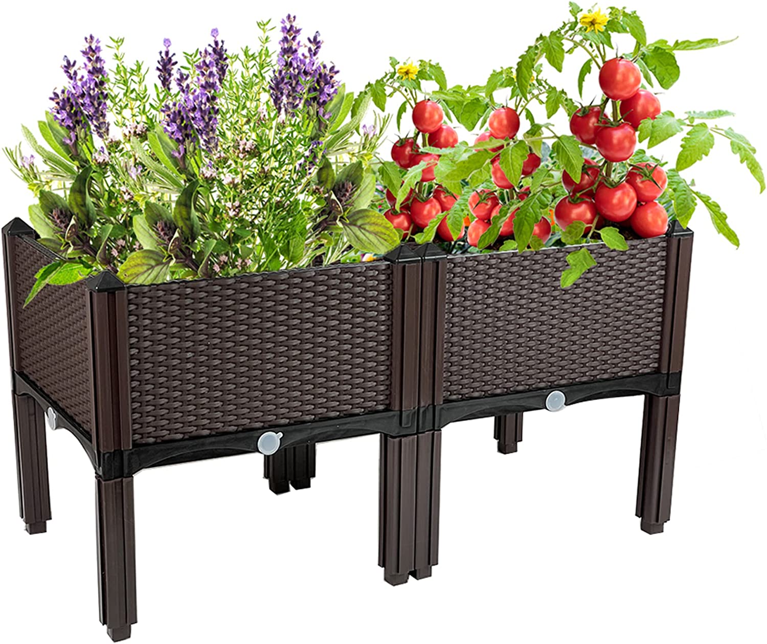 Raised Garden Bed with Legs Planters for Outdoor Plants Planter Box Plant pots Elevated Garden Boxes Perfect for Garden Patio Balcony Deck to Planting Flowers Vegetables Tomato and Herbs