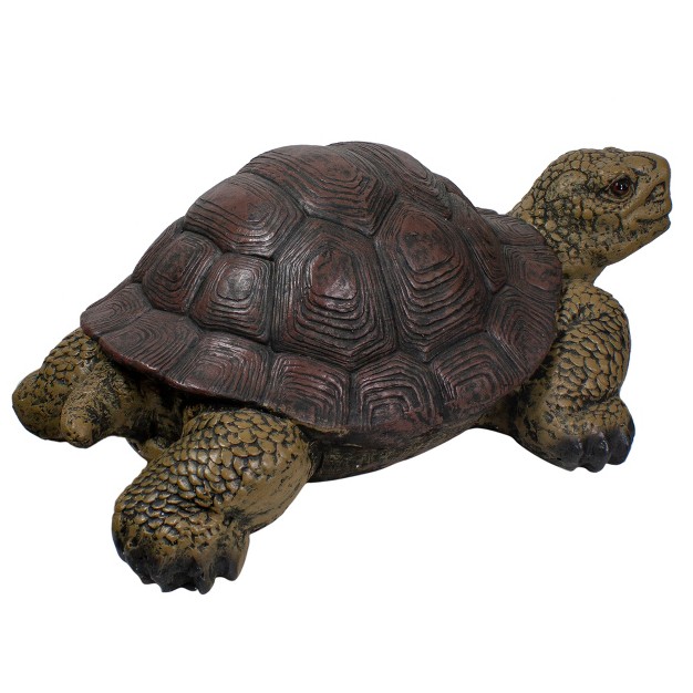 Brown And Green Turtle Outdoor Garden Statue