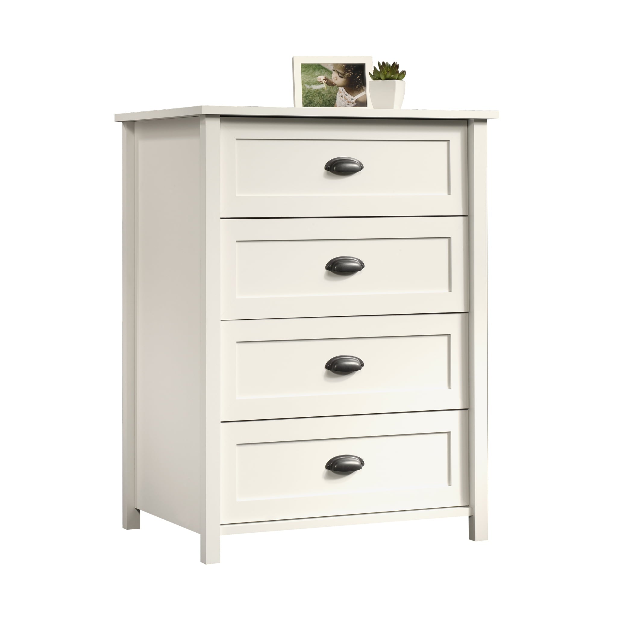 Sauder County Line 4-Drawer Chest, Soft White Finish