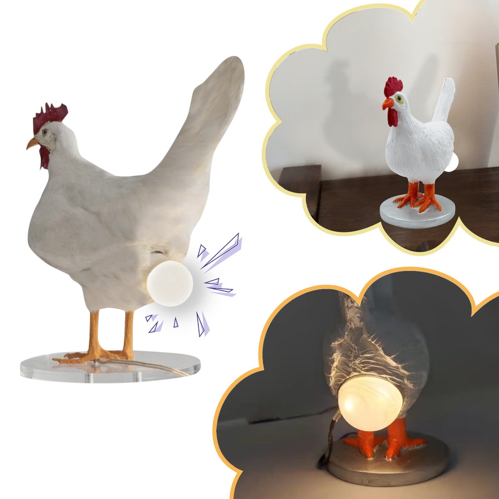 This Taxidermy Chicken Eggs Lamp Exists and We Begrudgingly Love It