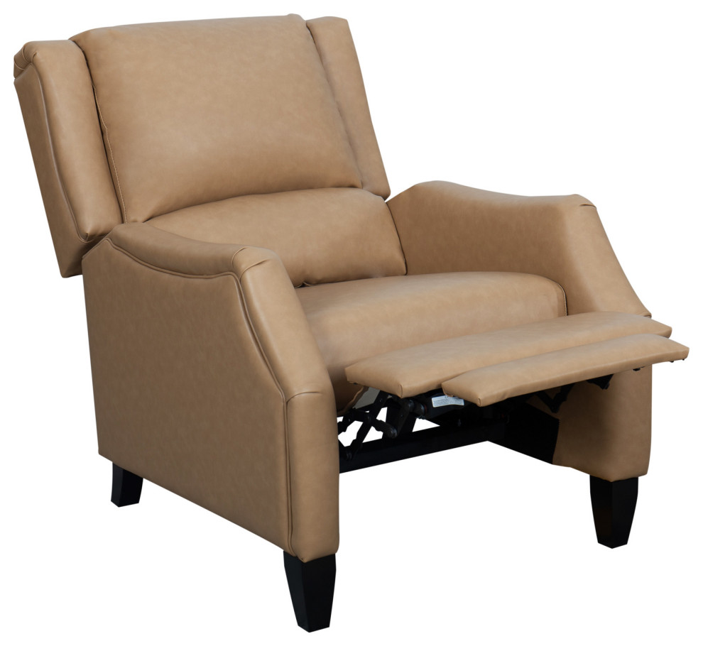 Warren Faux Leather Pushback Recliner   Transitional   Recliner Chairs   by Abbyson Living  Houzz