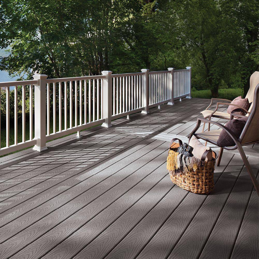 Trex Select 1 in. x 5-12 in. x 16 ft. Pebble Grey Grooved Edge Capped Composite Decking Board PG010616SG01