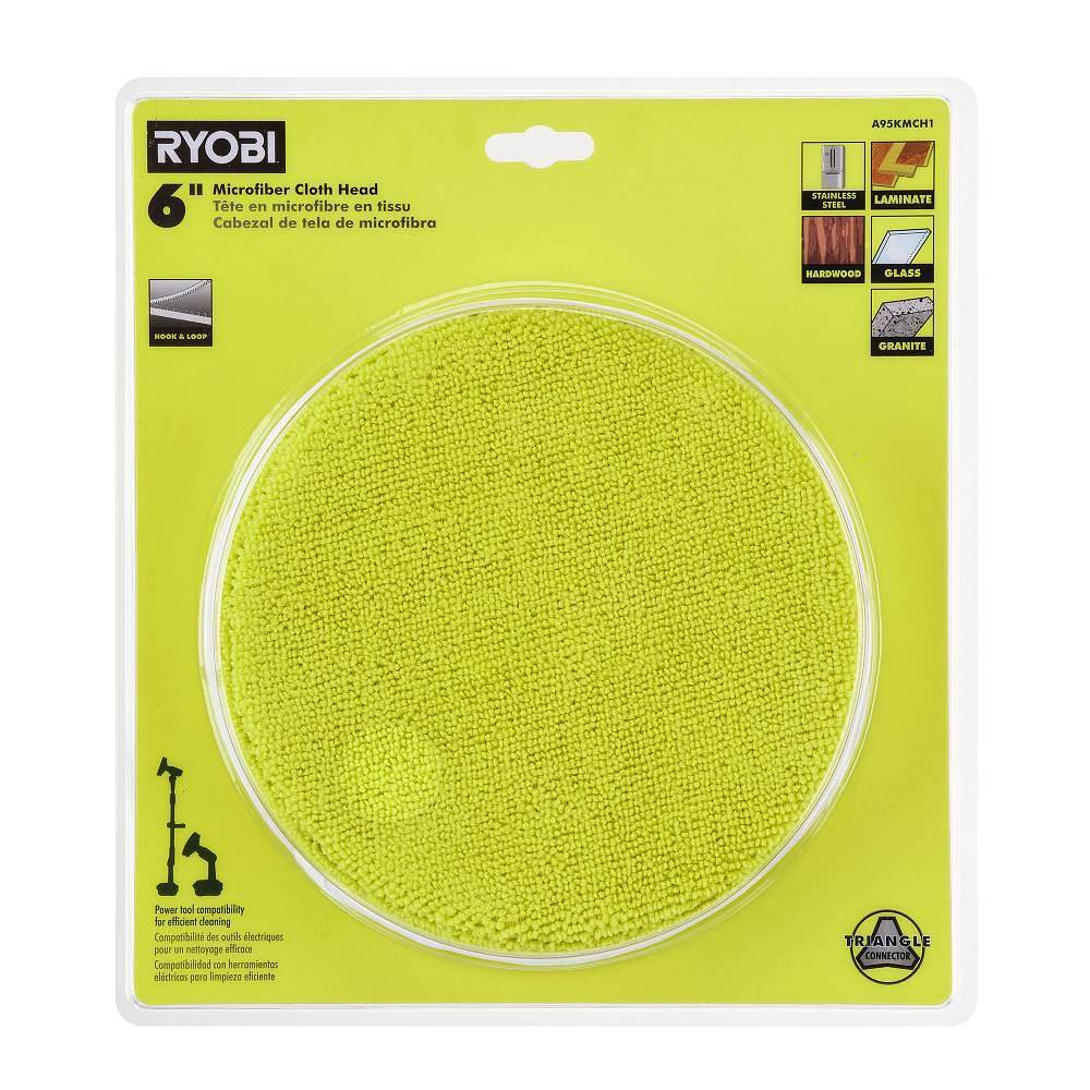 RYOBI 6 in. Microfiber Cloth Head for RYOBI P4500 and P4510 Scrubber Tools A95KMCH1