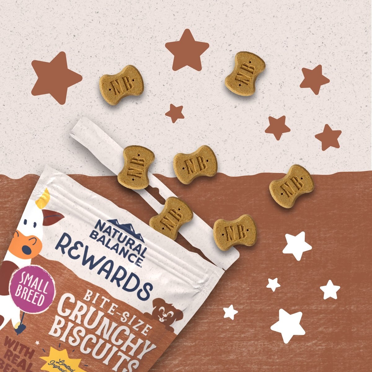 Natural Balance Rewards Crunchy Biscuits With Real Beef Small Breed Dog Treats