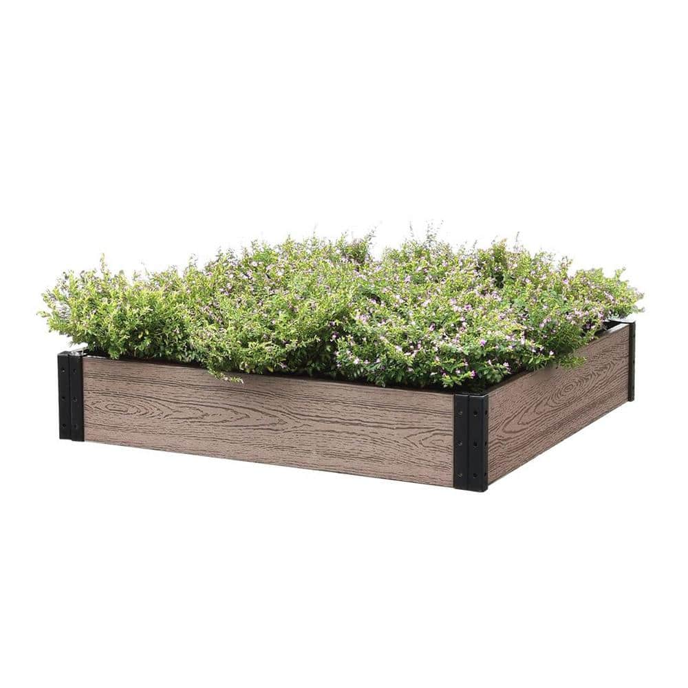 EverBloom 36 in. L x 38 in. W x 7 in. H Essential Composite Raised Garden Bed R073638