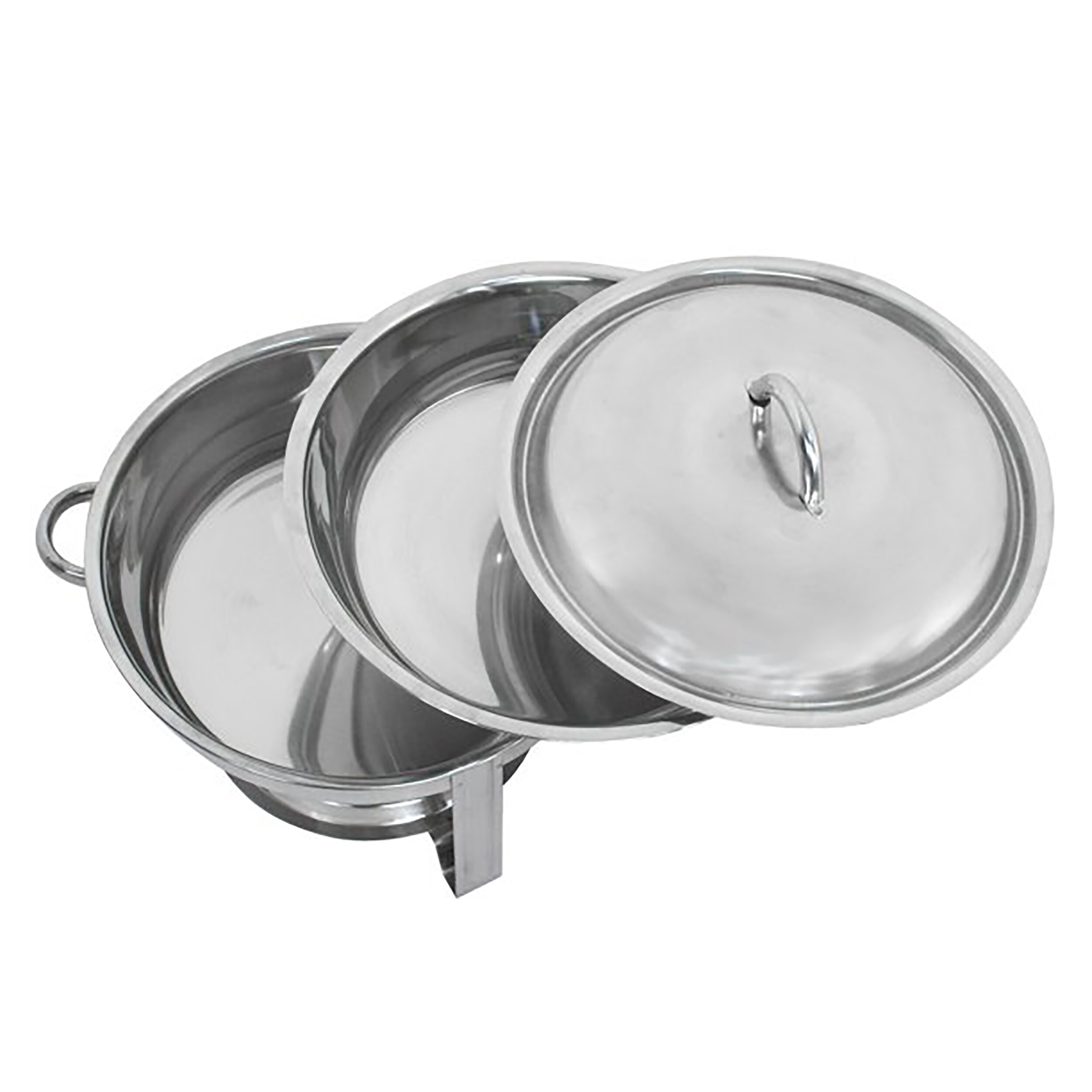 ZENY 2 Pack Chafing Dish Set， Buffet Catering， Stainless Steel Food Warmer， Round