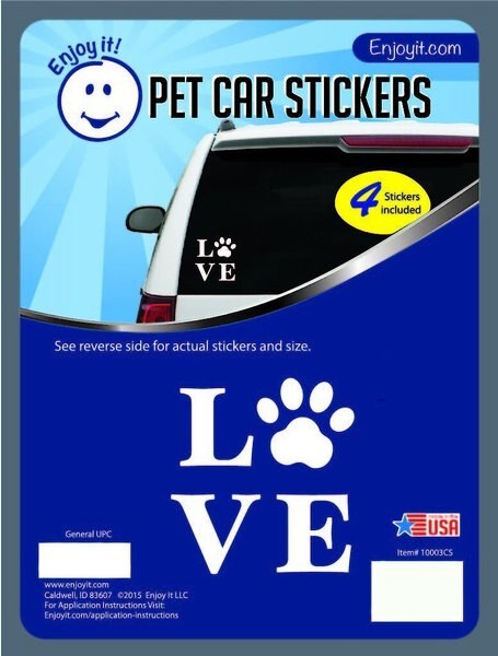 Enjoy It Love and Paw Car Sticker