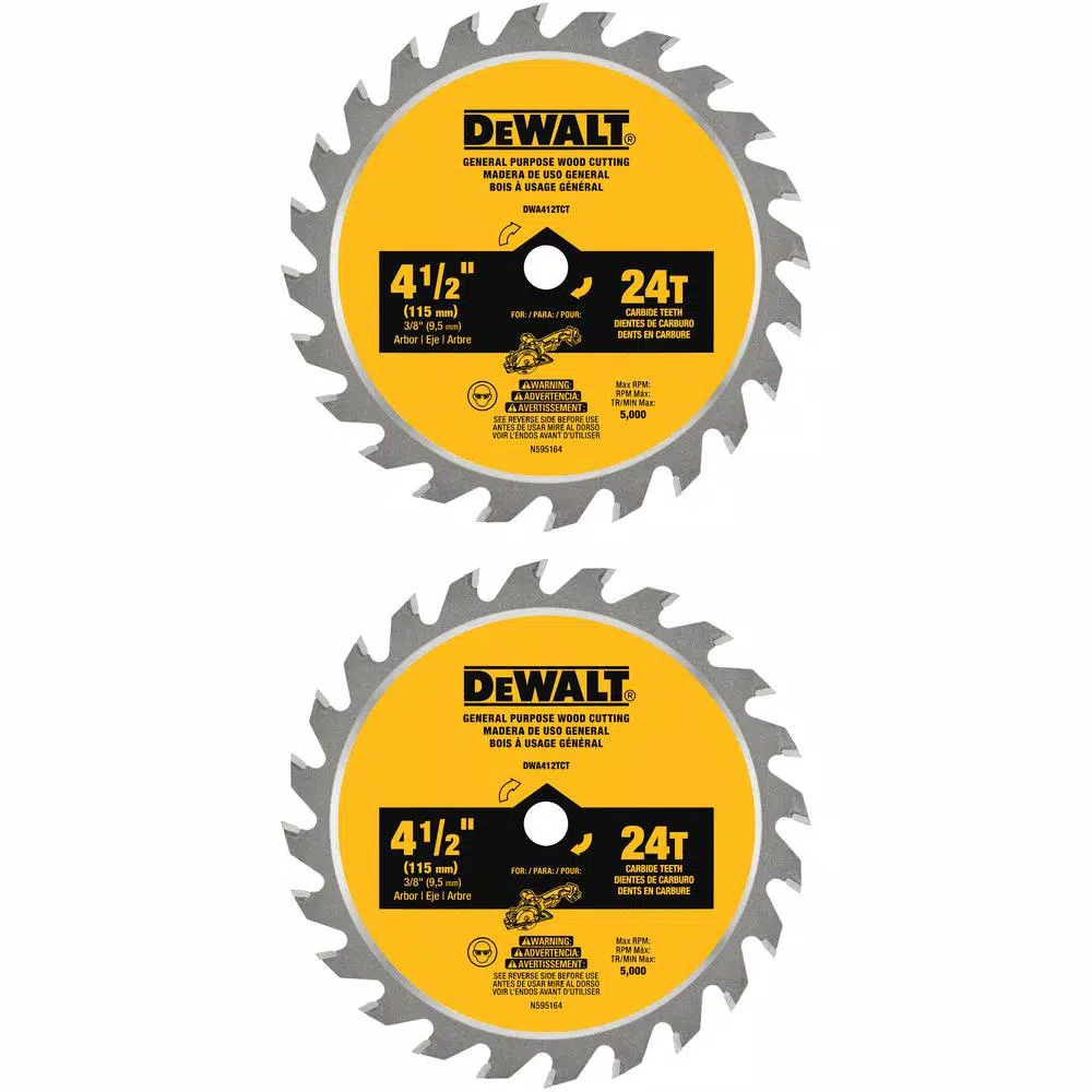 DEWALT ATOMIC 4-1/2 in. 24-Tooth Circular Saw Blade (2-Pack) and#8211; XDC Depot