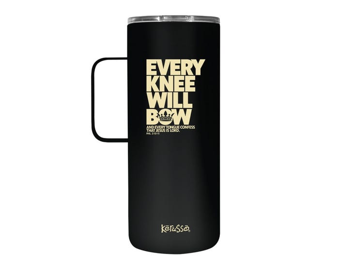 Kerusso Dual Wall Stainless Steel Every Knee Mug with Handle， 22 oz. - MUGS224