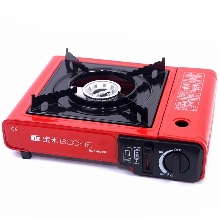 Portable Butane Camping Gas Automatic Ignition Stove with Carrying Case Outdoor Lightweight Cooker