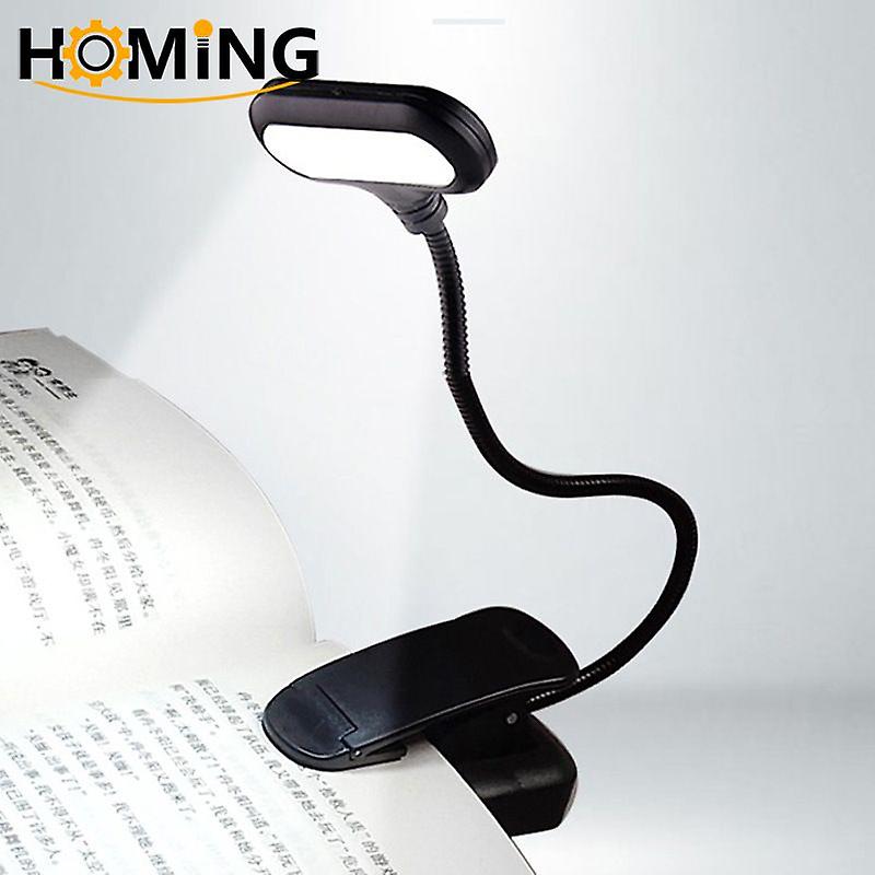 Adjustable Led Book Light With Goosenecks Clip 5leds Aaa Battery Powered Flexible