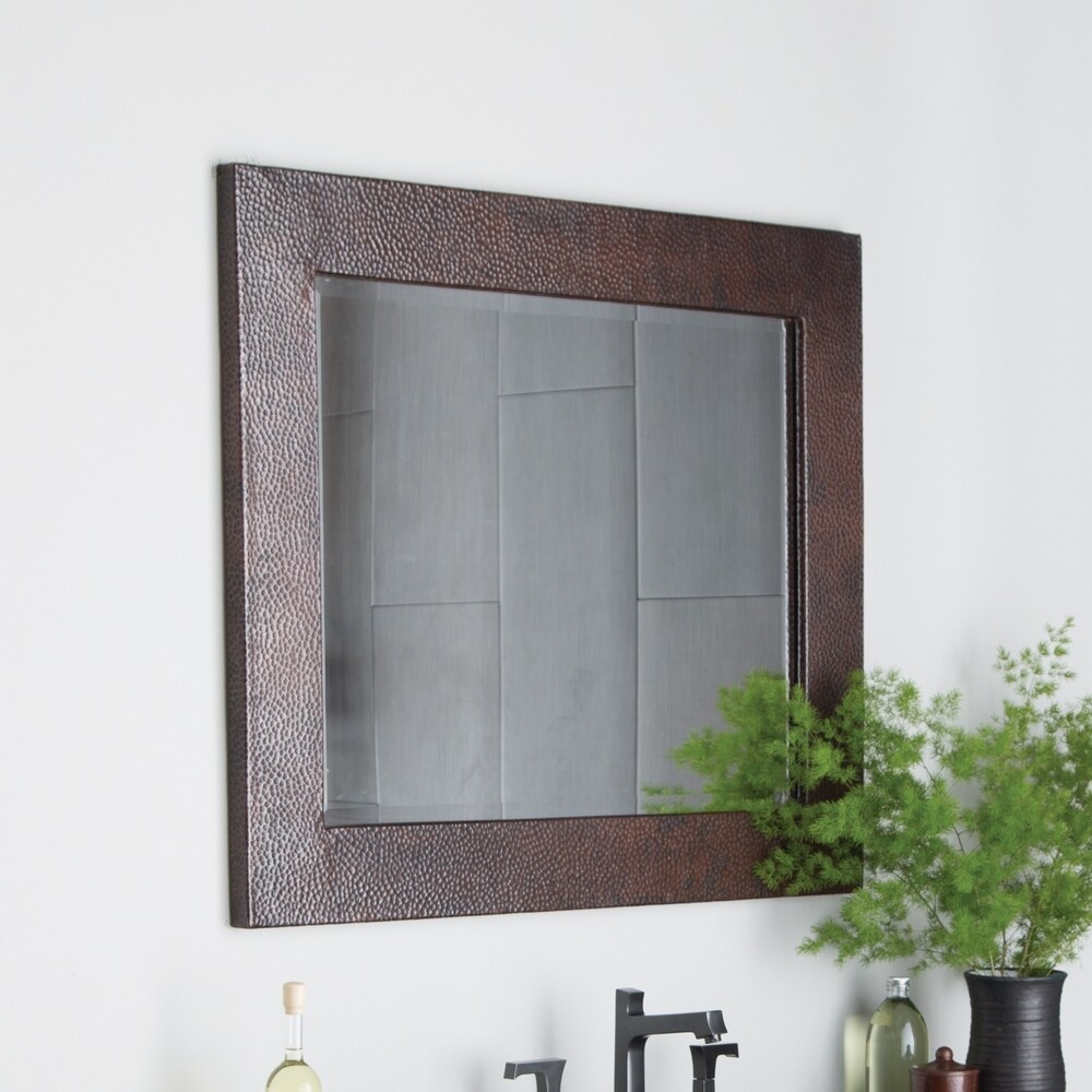 Sedona Antique Copper Large Rectangle Mirror   Antique Copper