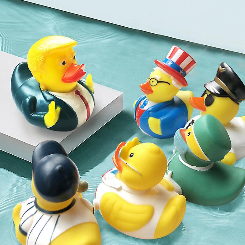 Baby Bath Toys President Funny Rubber Duck