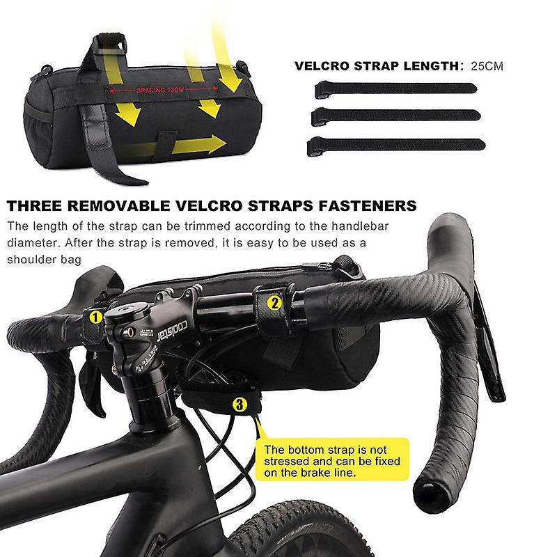 Bike Handlebar Bag 2.4l Big Capacity Multifunctional Shoulder Bag Mtb Road Cycling Bag Frame Tube Bag Elastic Band