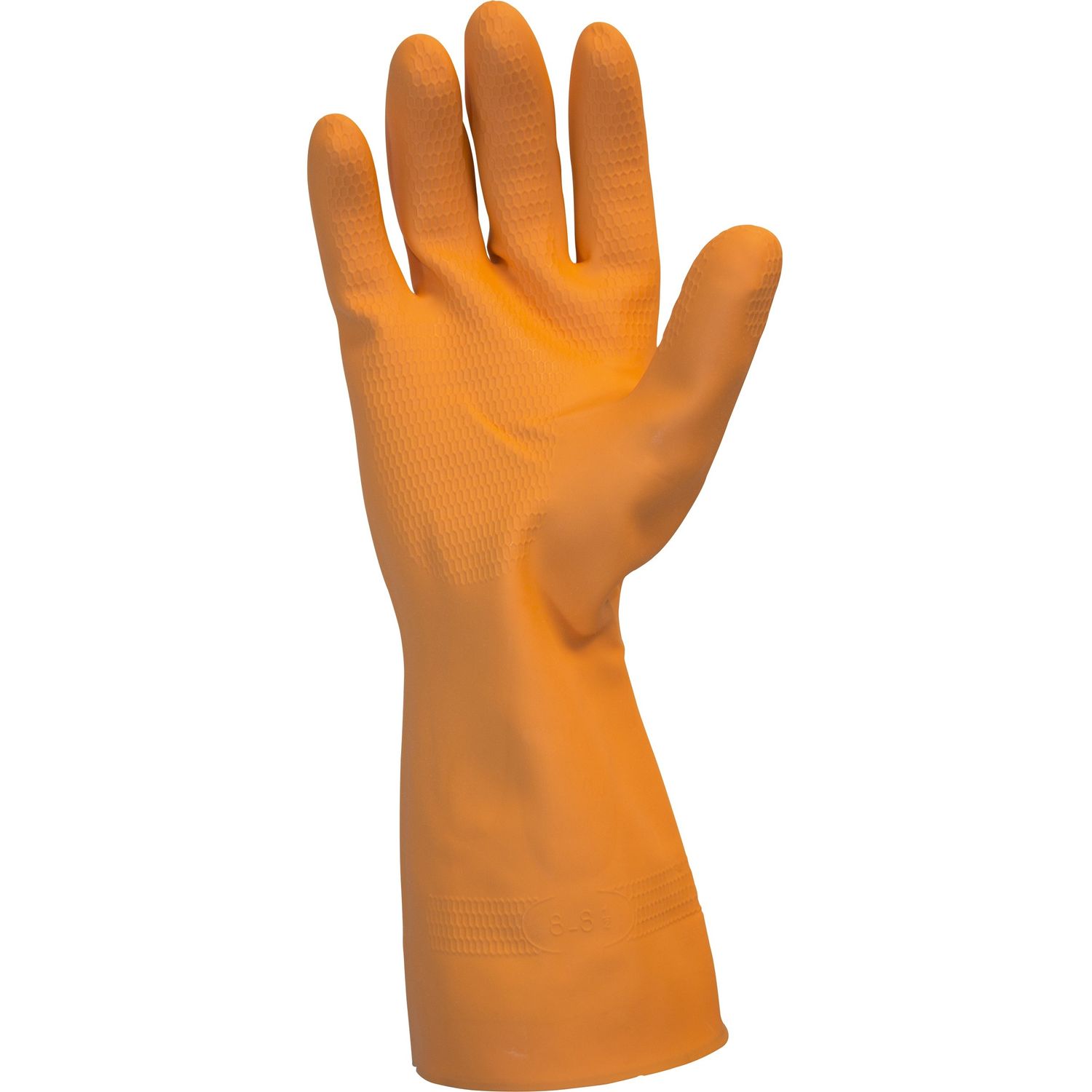 Orange Neoprene Latex Blend Flock Lined Latex Gloves by The Safety Zone SZNGRFOMD1SF