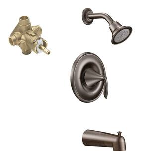 MOEN Eva Single-Handle 1-Spray Tub and Shower Faucet in Oil Rubbed Bronze (Valve Included) T2133ORB-2520