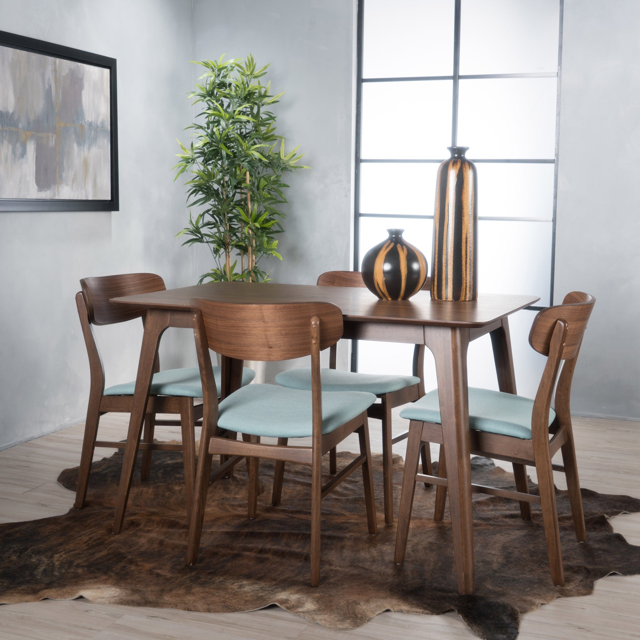 Williamgsburg Mid-Century Modern 5 Piece Dining Set