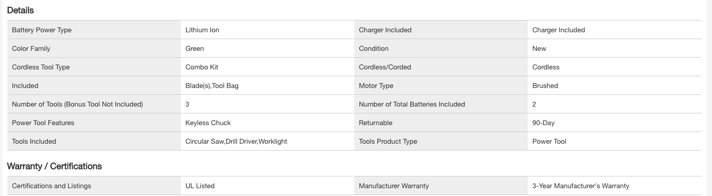 RYOBI PCK101KN ONE+ 18V Lithium-ion Cordless 3-Tool Combo Kit with (1) 4.0 Ah Battery， (1) 1.5 Ah Battery， Charger， and Bag