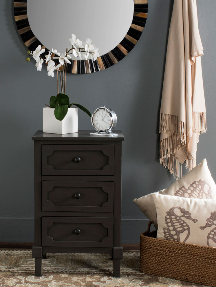 Briscoe 3 Drawer Side Chest Gray   Transitional   Side Tables And End Tables   by AED Luxury Home Decor  Houzz