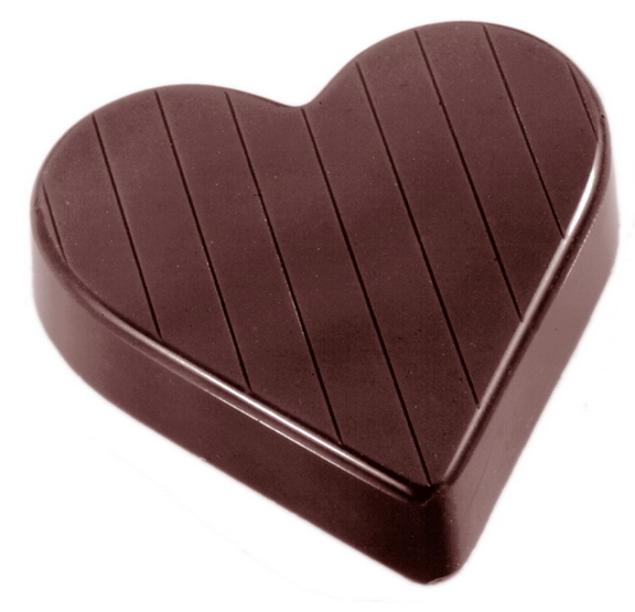 Chocolate World CW1404 Chocolate mould heart strip...