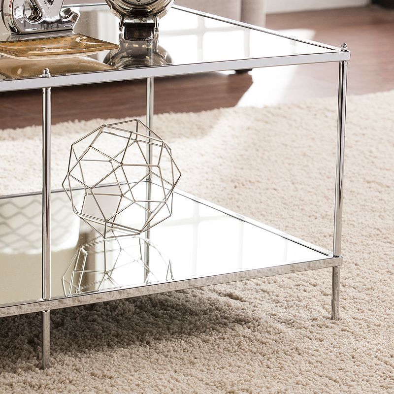 Southern Enterprises Nixxa Mirrored Coffee Table