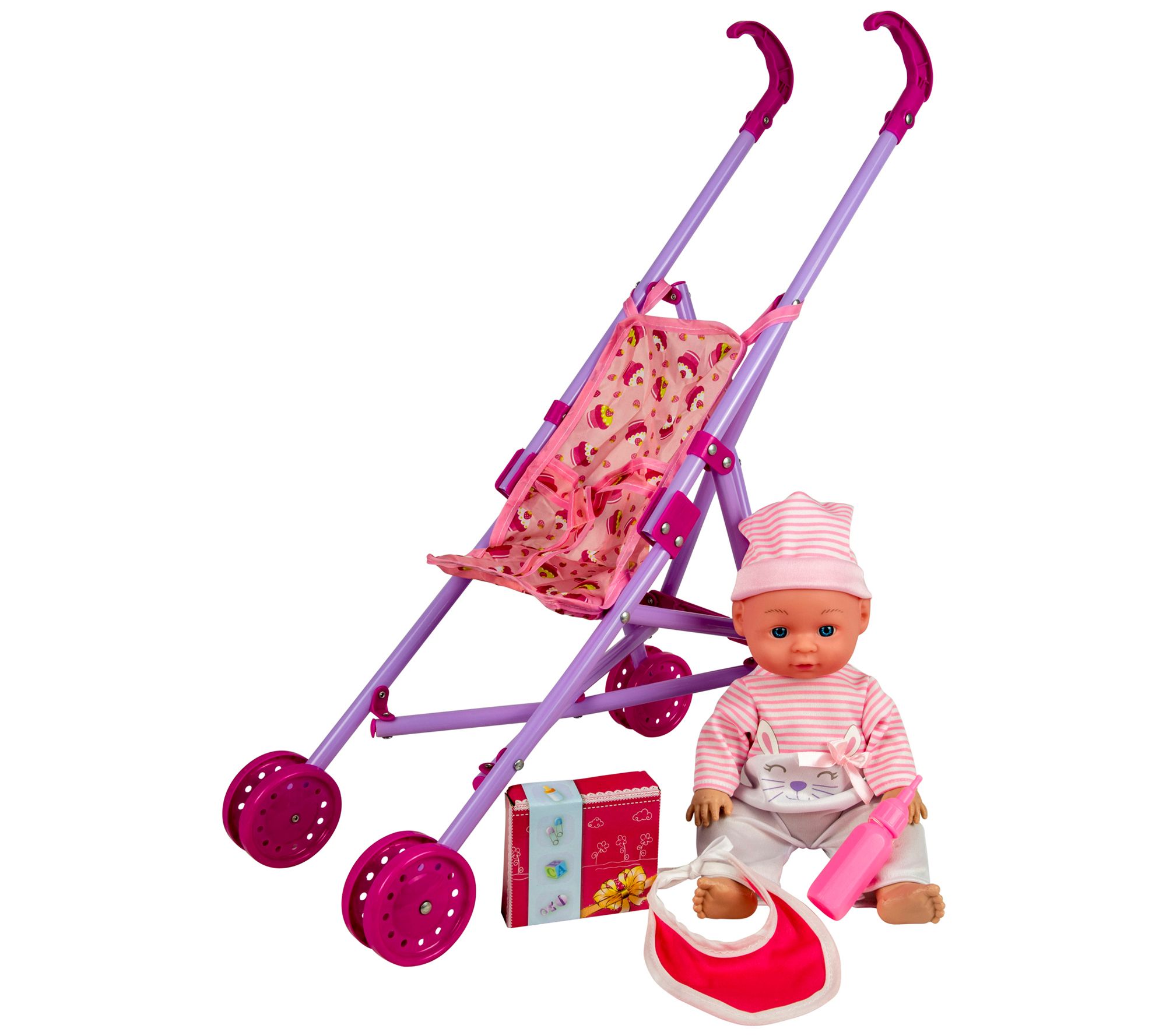 Kid Concepts Baby Doll with Stroller Set