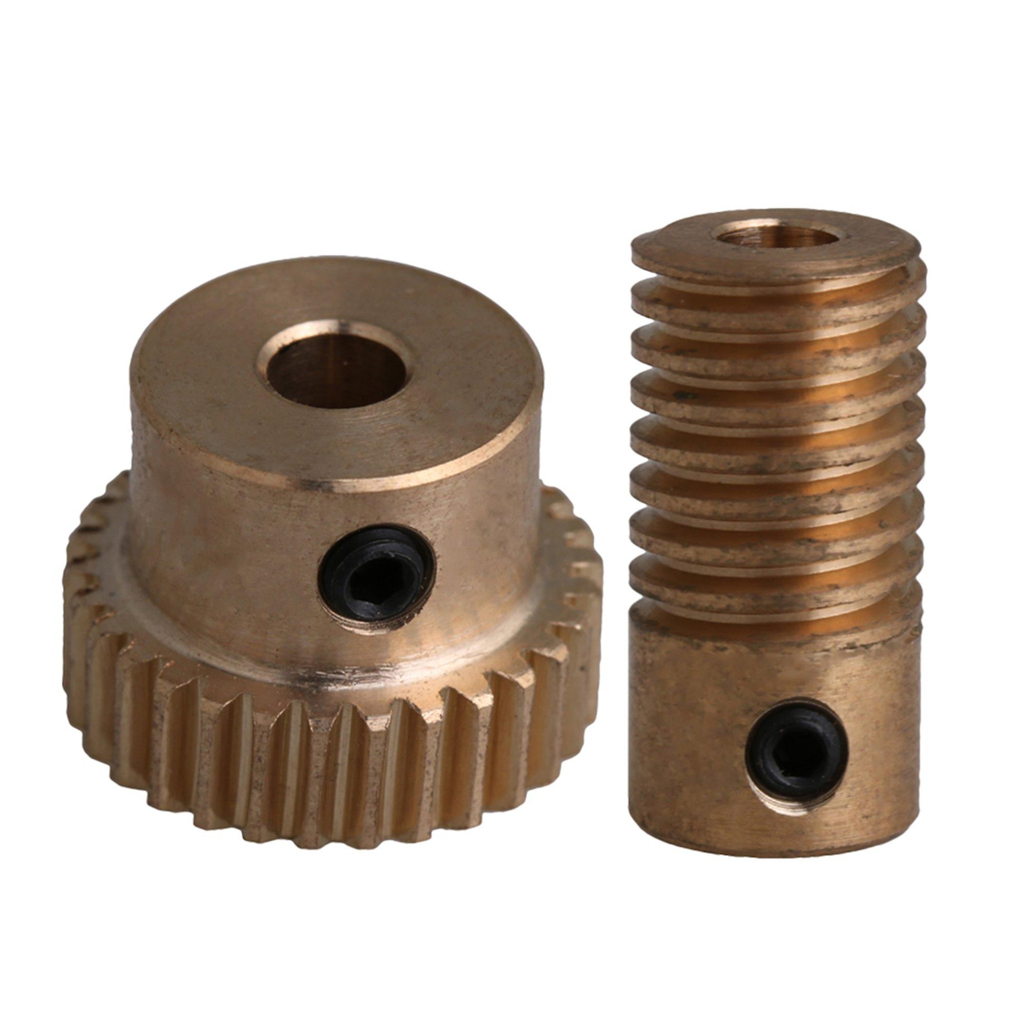 0.5 Modulus 1:30 Brass Worm Wheel 30T and Shaft Kits