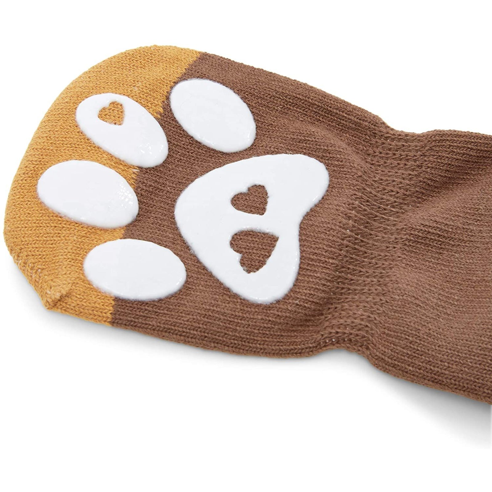 4 Pairs Slip Resistant Dog Socks， Warm Paw Protectors for Dogs， Grippy Doggie Booties for Slippery Hardwood， Linoleum， Tile， Laminate， Marable， and Polished and Waxed Floors， 8 Pieces， Medium