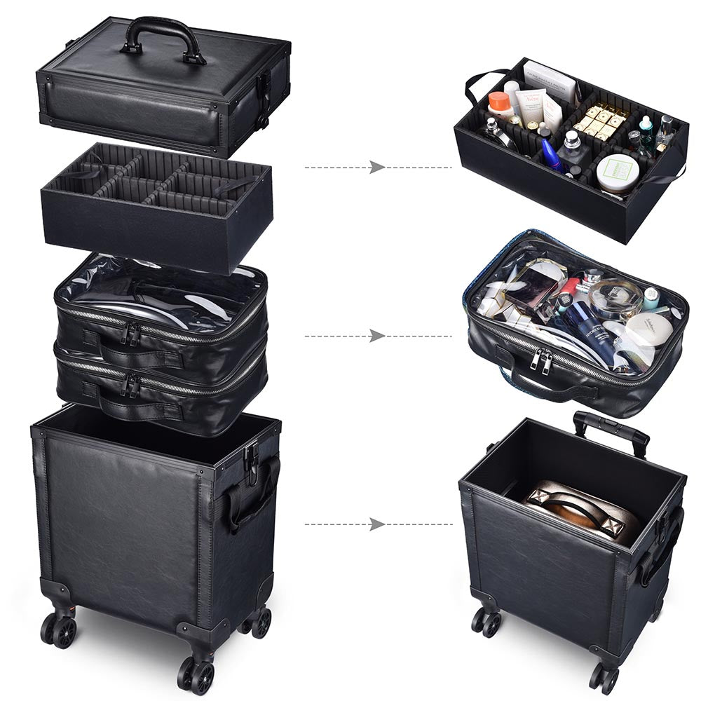 Byootique Makeup Artist Case on Wheels Hairstylist Case