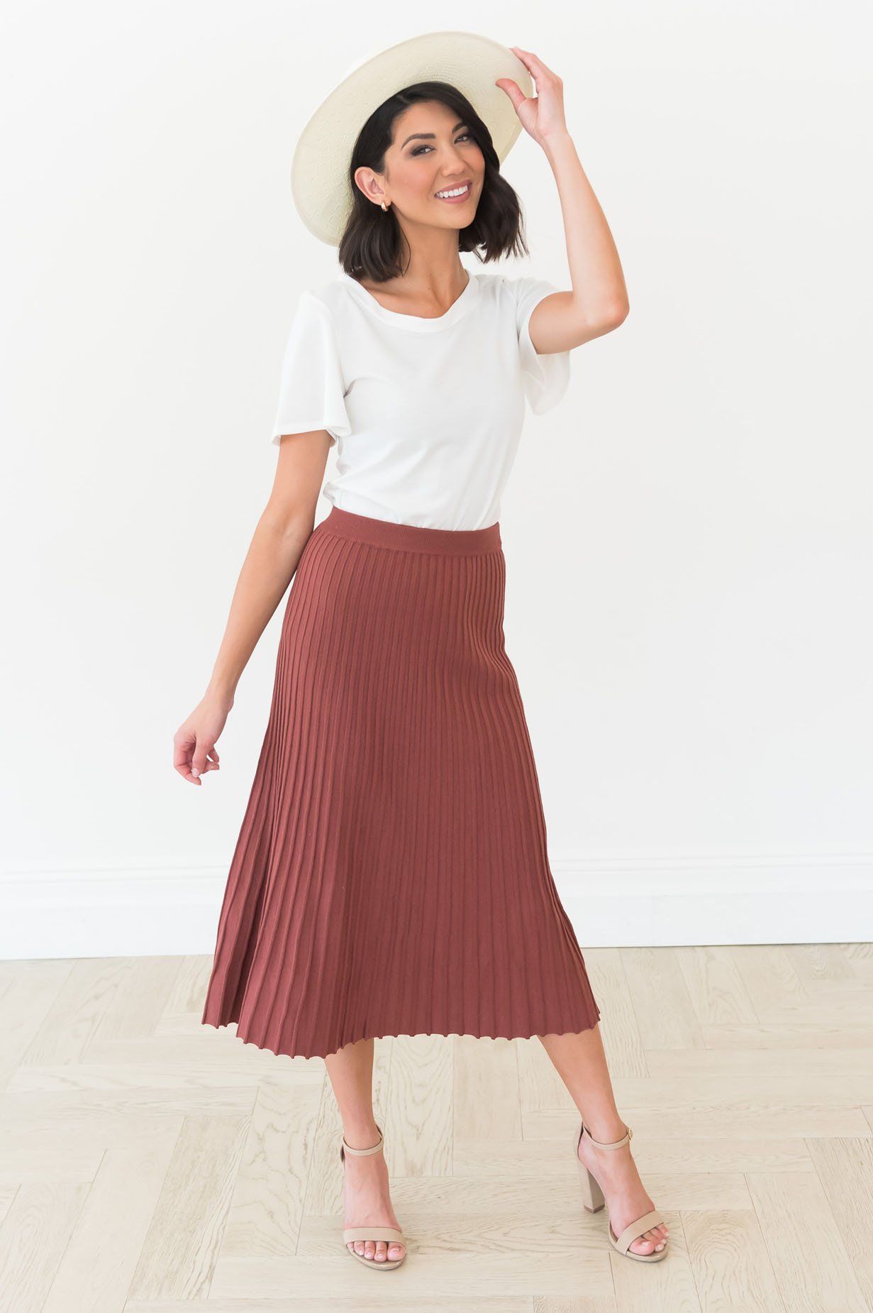 Inspire us With Charm Ribbed Sweater skirt