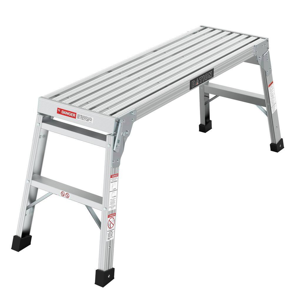 WELLFOR 1-Step Heavy-Duty Aluminum Folding Step Stool 225 lbs. Folding Step Ladder TL-HGY-35212
