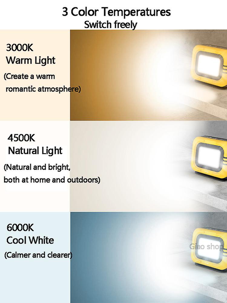 1200lm Solar Camping Light Rechargeable Work Light Powerful Outdoor Fishing Lantern Magnetic Emergency Light 5v2a Fast Charging